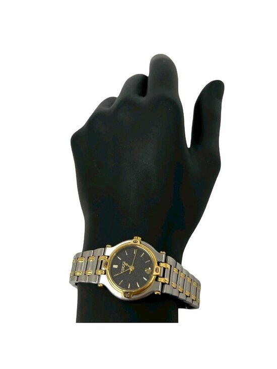 Gucci Log Stainless Steel Quartz Watch Wristwatch Silver Gold main image 9